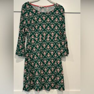 Boden Green Floral Dress Size 6